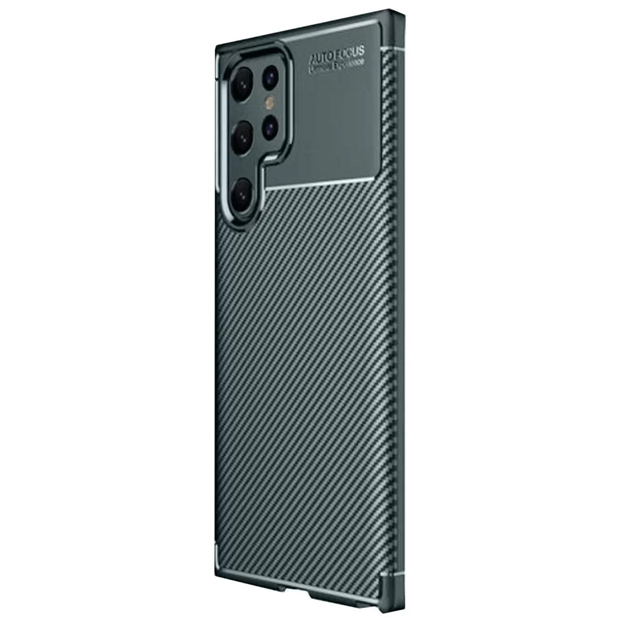 Newface Samsung Galaxy S25 Ultra Kılıf Auto Focus Karbon Kapak - Koyu Yeşil