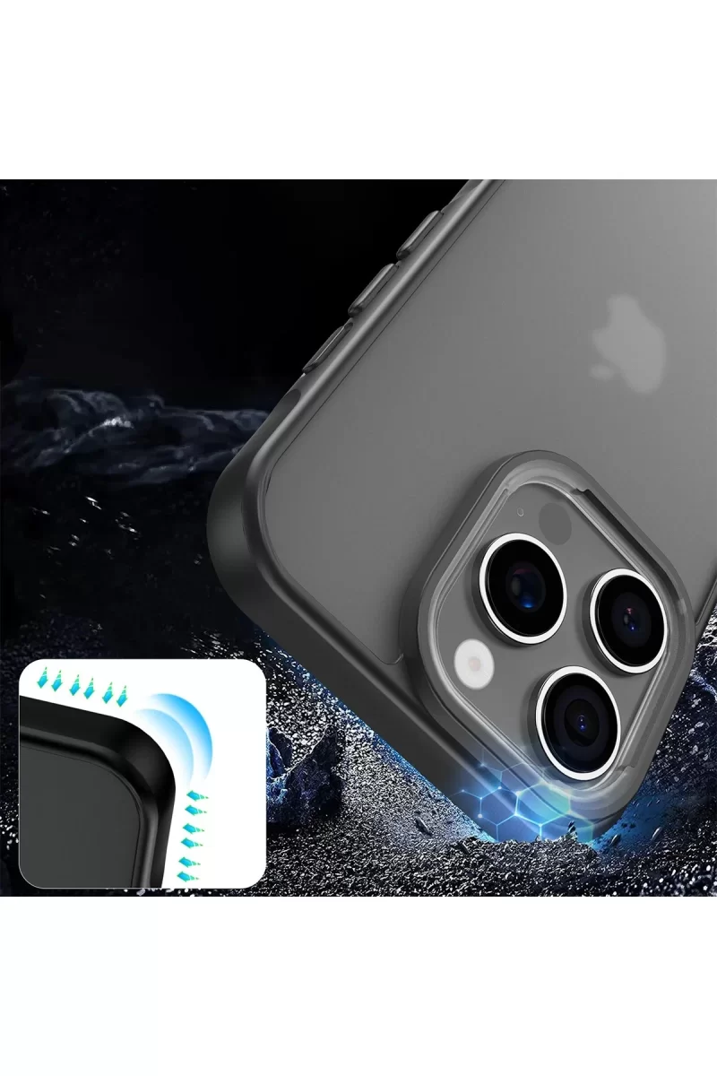 Newface Apple iPhone 16 Pro Kılıf Elegant Kapak - Siyah