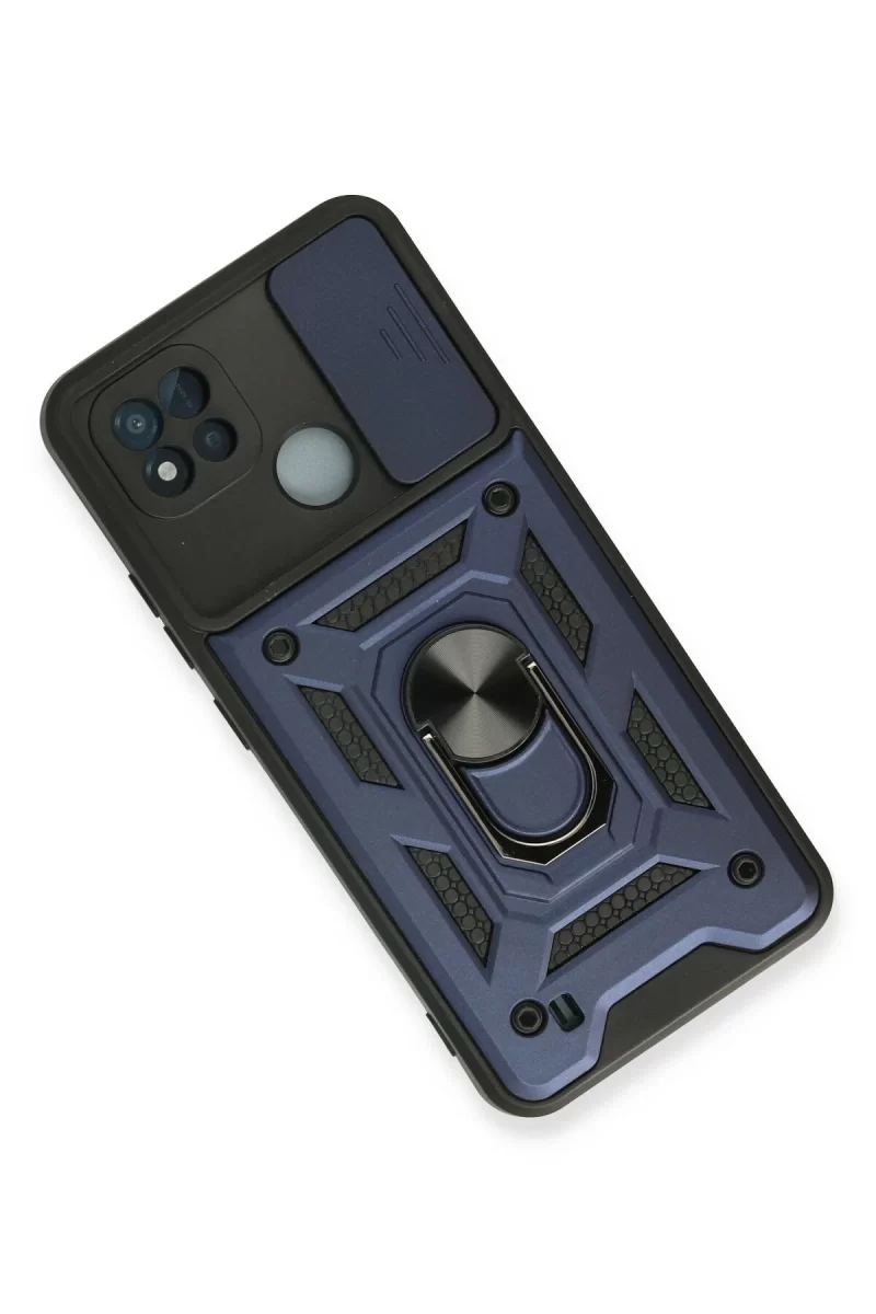 Newface Realme C11 2021 Kılıf Pars Lens Yüzüklü Silikon - Lacivert