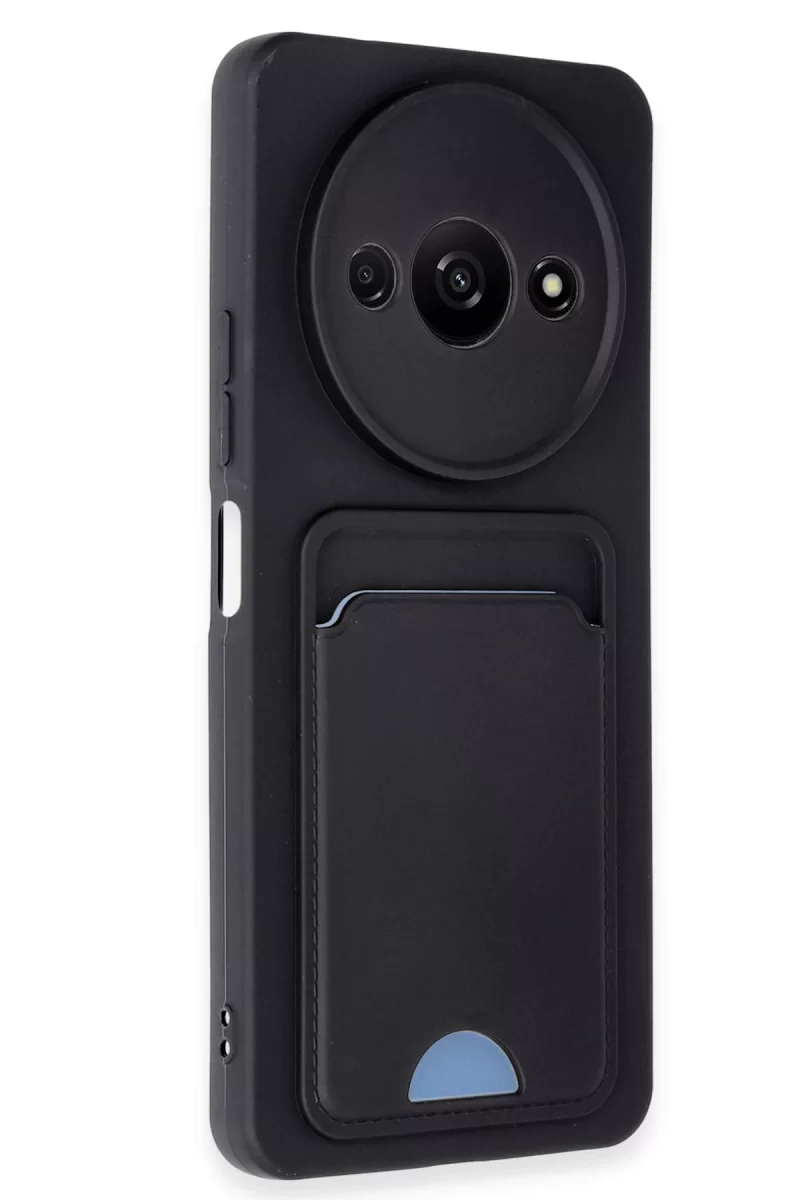 Newface Xiaomi Redmi A3 4G Kılıf Kelvin Kartvizitli Silikon - Siyah