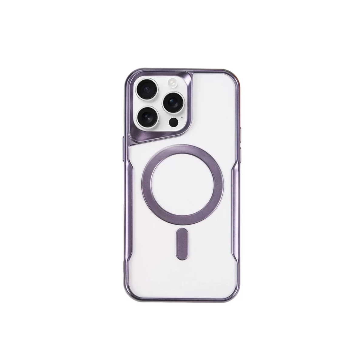 Newface Apple iPhone 11 Pro Max Kılıf Boyi Magsafe Silikon Kapak - Derin Mor