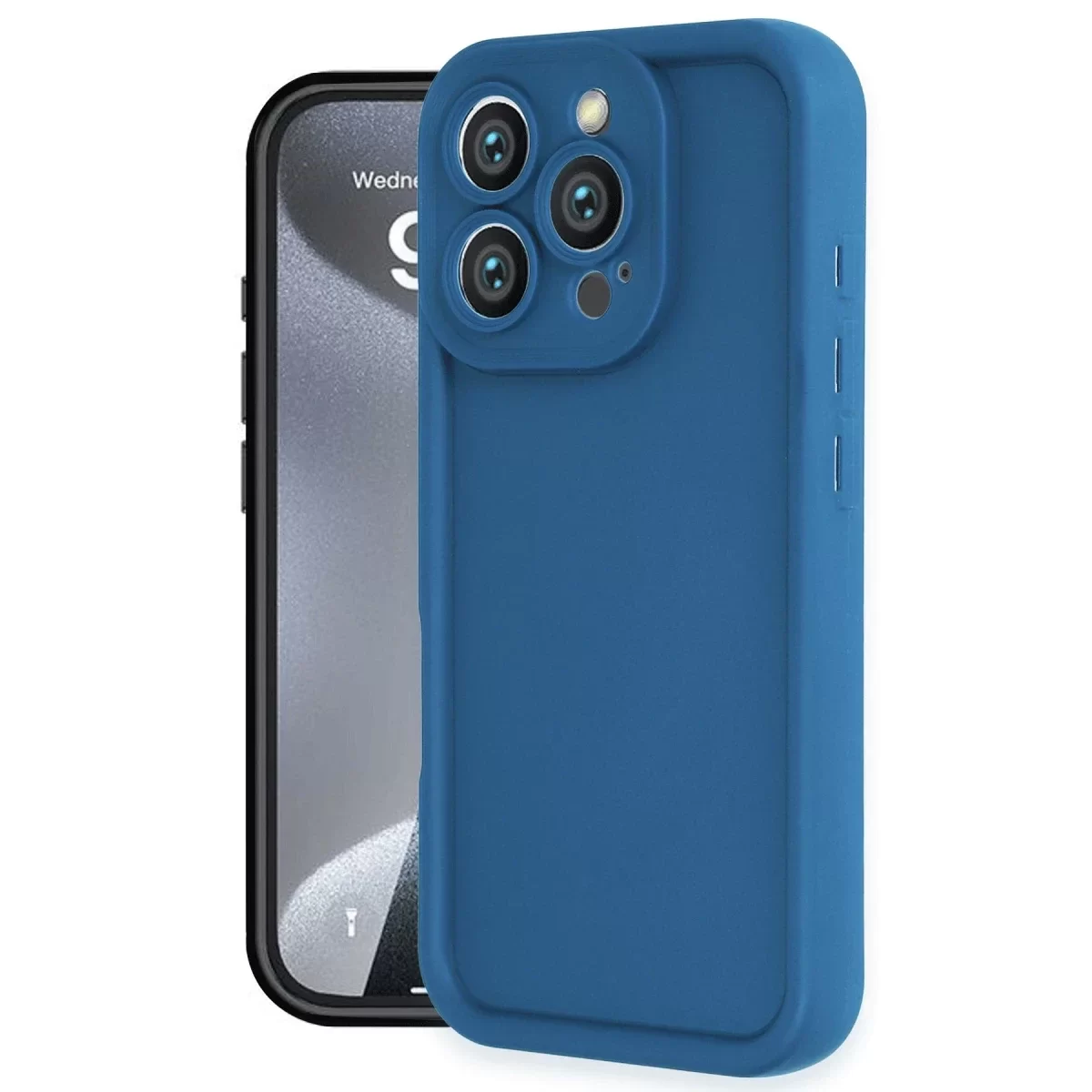 Newface Apple iPhone 16 Pro Kılıf Viera Silikon - Mavi