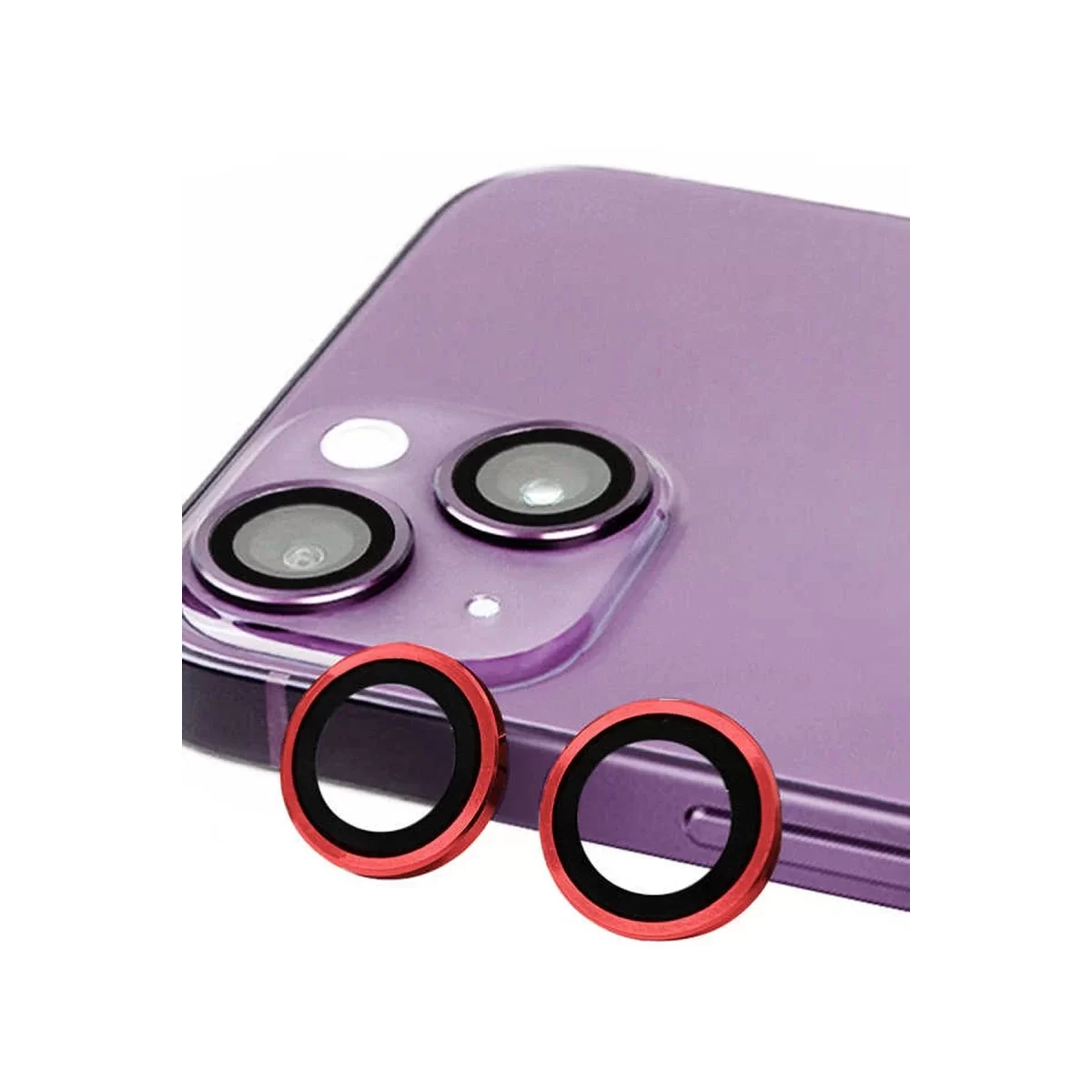 Newface Apple iPhone 14 Raze Metal Kamera Lens - Kırmızı