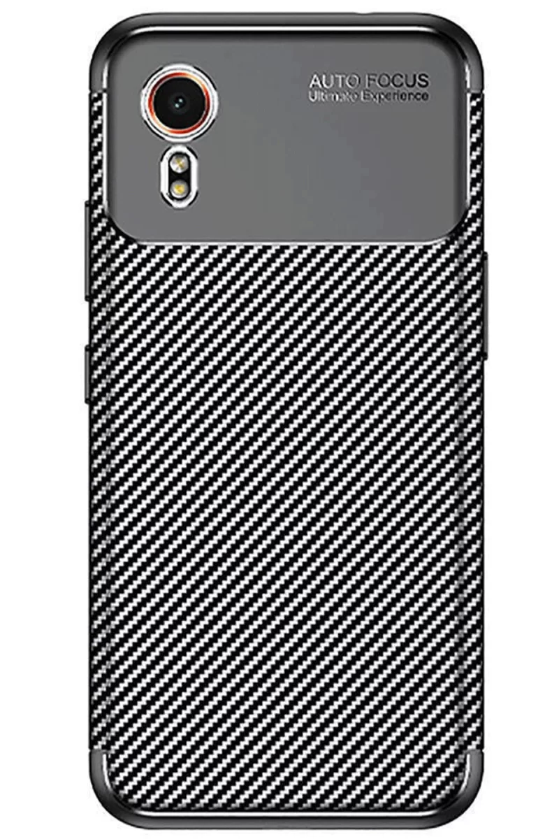Newface Samsung Galaxy XCover 7 Kılıf Auto Focus Karbon Kapak - Siyah