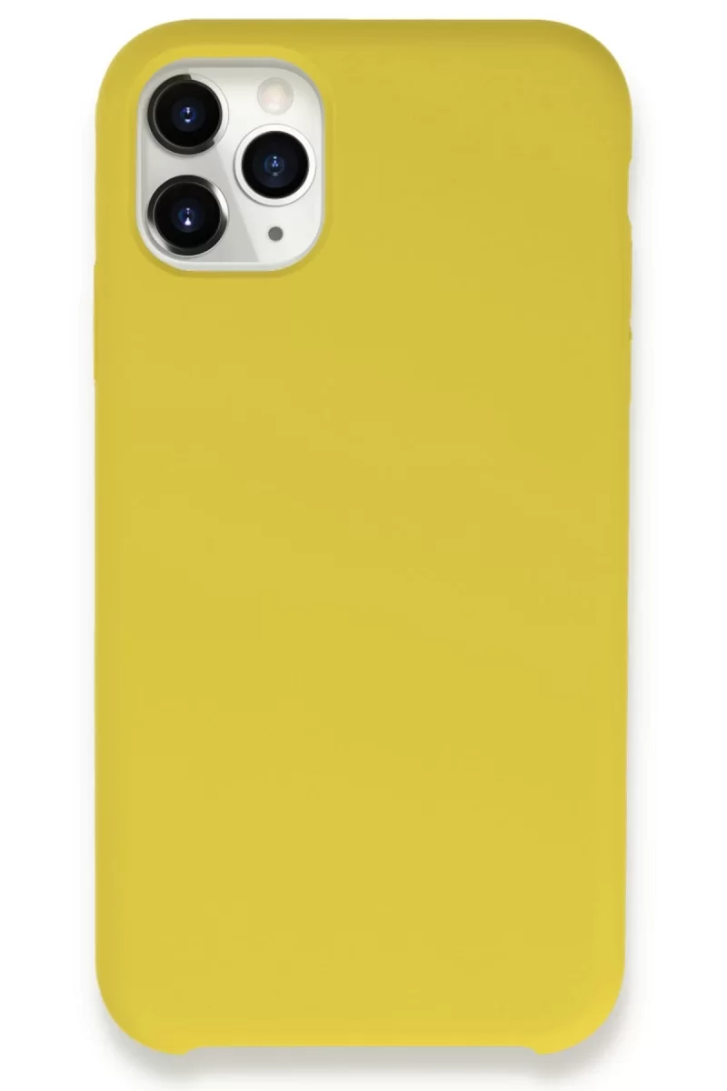 Newface Apple iPhone 11 Pro Max Kılıf Lansman Legant Silikon - Sarı