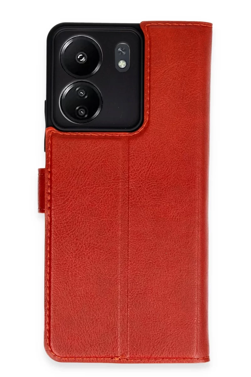 Newface Xiaomi Redmi 13C Kılıf Trend S Plus Kapaklı Kılıf - Kırmızı