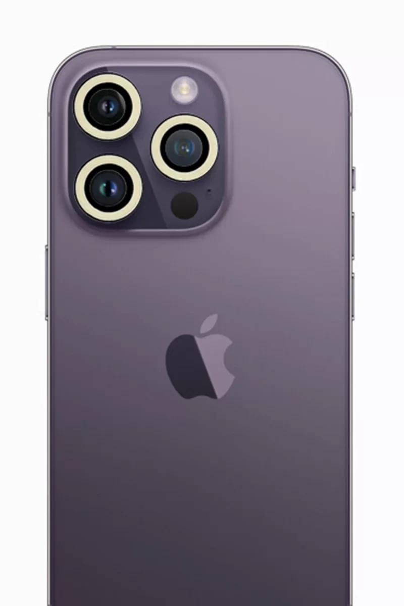 Newface Apple iPhone 12 Pro Max Neon Fosforlu Kamera Lens - Beyaz