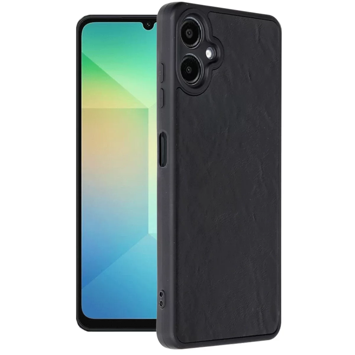 Newface Samsung Galaxy A06 Kılıf Aras Deri Kapak - Siyah