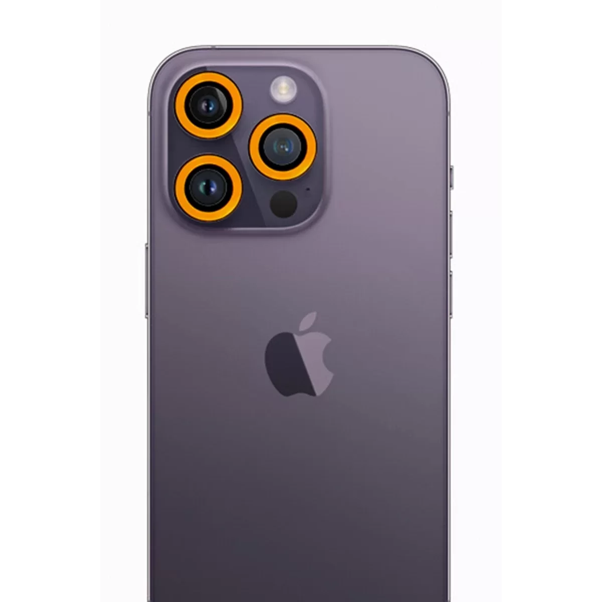 Newface Apple iPhone 12 Pro Max Neon Fosforlu Kamera Lens - Sarı