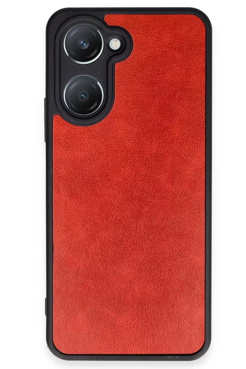 Newface Vivo Y18 Kılıf Aras Deri Kapak - Kırmızı