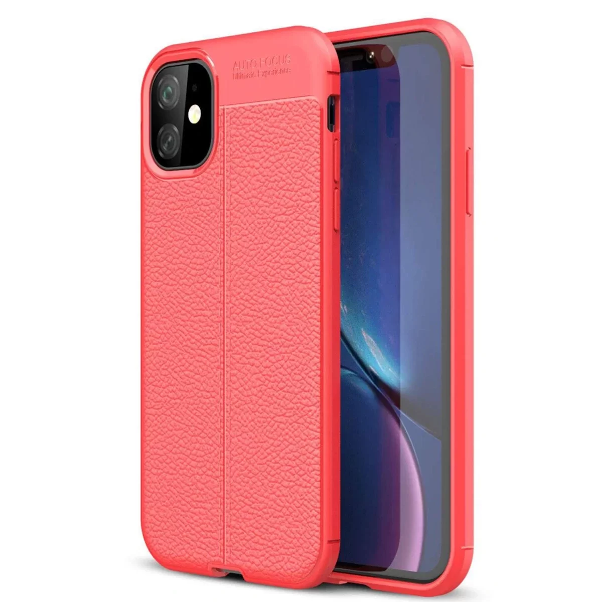 Newface Apple iPhone 11 Kılıf Auto Focus Kapak - Kırmızı