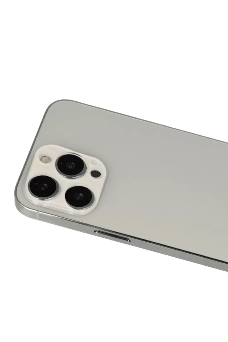 Newface Apple iPhone 13 Pro Max Rainbow Kamera Lens Koruma Cam - Beyaz