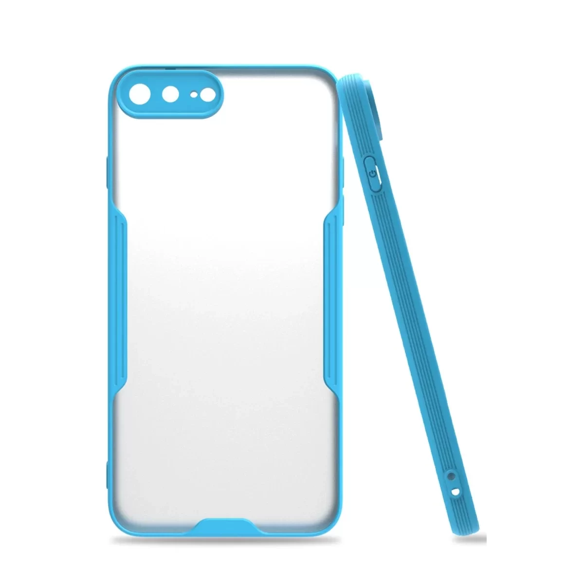 Newface Apple iPhone 7 Plus Kılıf Platin Silikon - Mavi