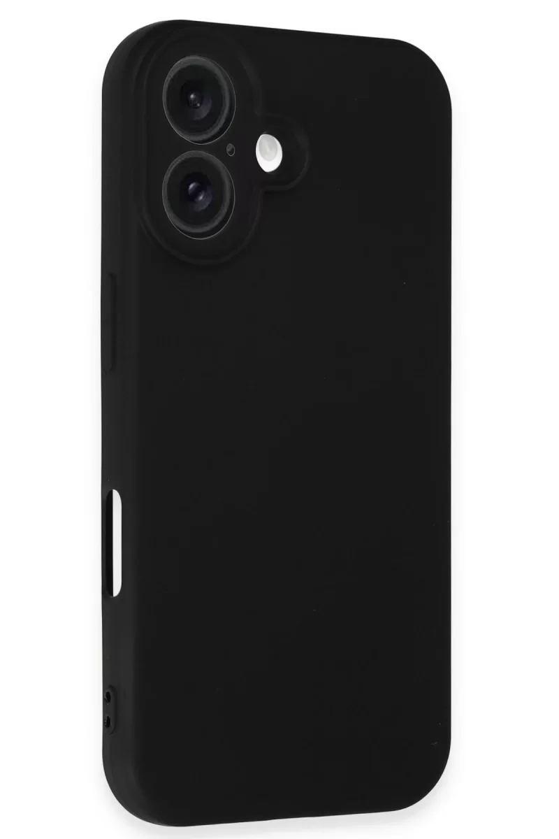 Newface Apple iPhone 16 Plus Kılıf Nano içi Kadife Silikon - Siyah