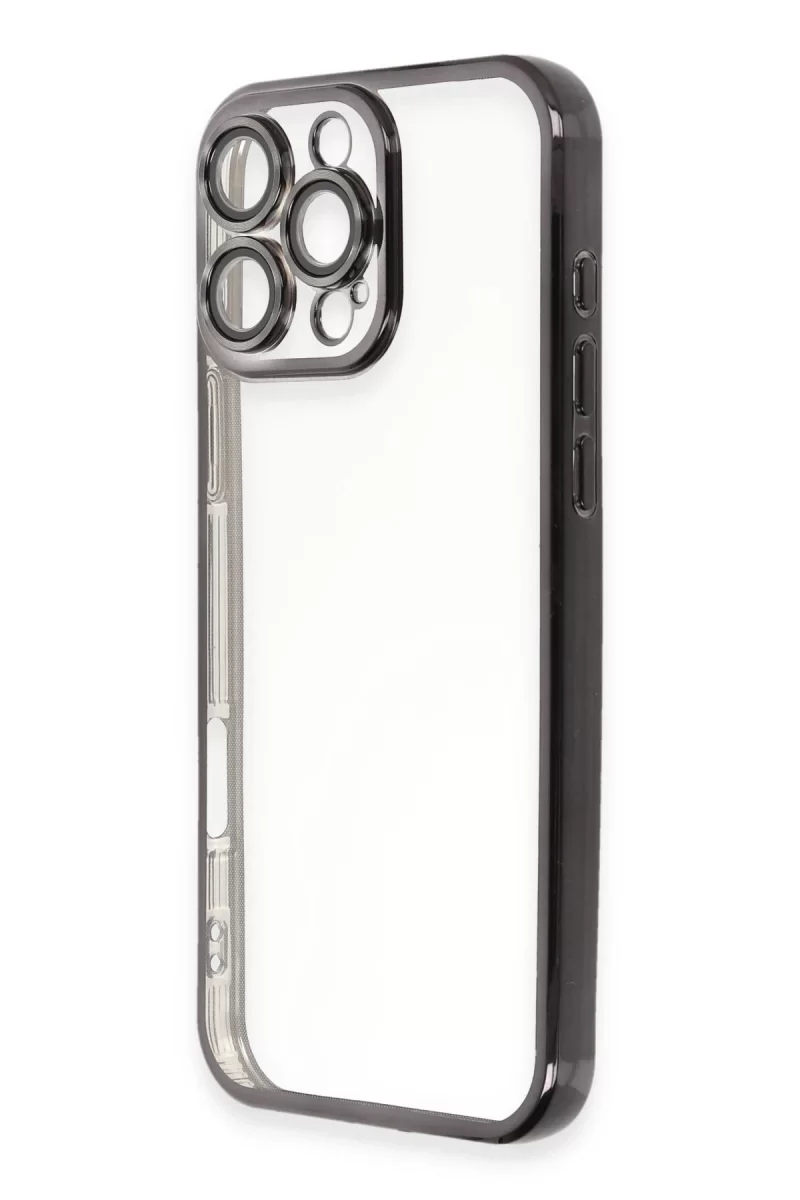 Newface Apple iPhone 16 Pro Kılıf Razer Lensli Silikon - Siyah