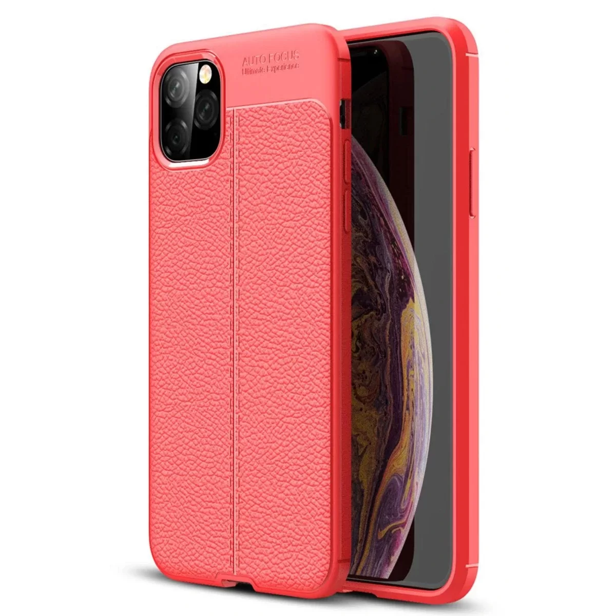 Newface Apple iPhone 11 Pro Kılıf Auto Focus Kapak - Kırmızı