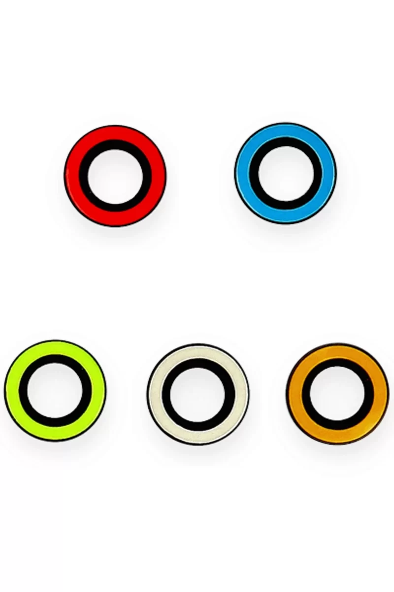 Newface Apple iPhone 13 Pro Max Neon Fosforlu Kamera Lens - Mavi