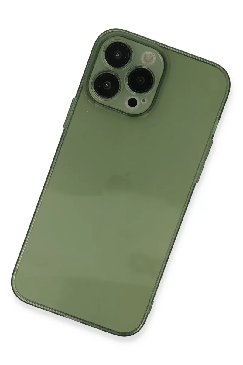 Newface Apple iPhone 13 Pro Kılıf Fly Lens Silikon - Yeşil