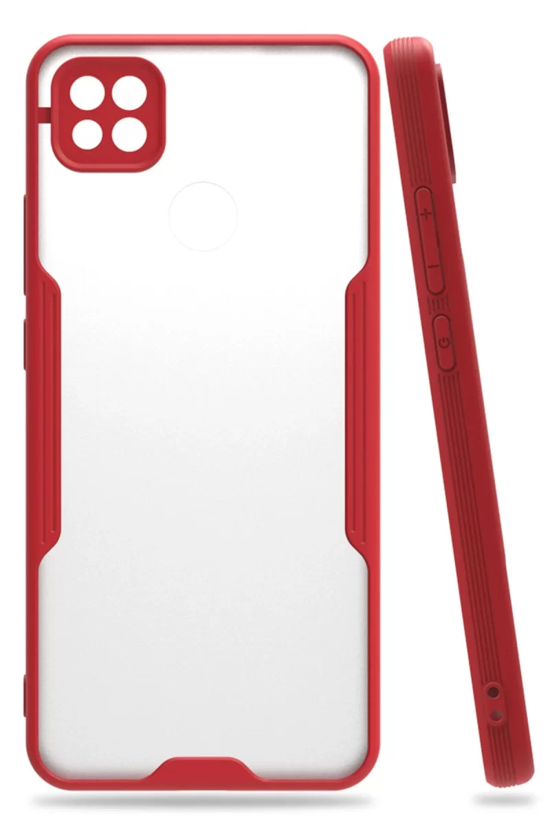 Newface Xiaomi Redmi 9C Kılıf Platin Silikon - Kırmızı