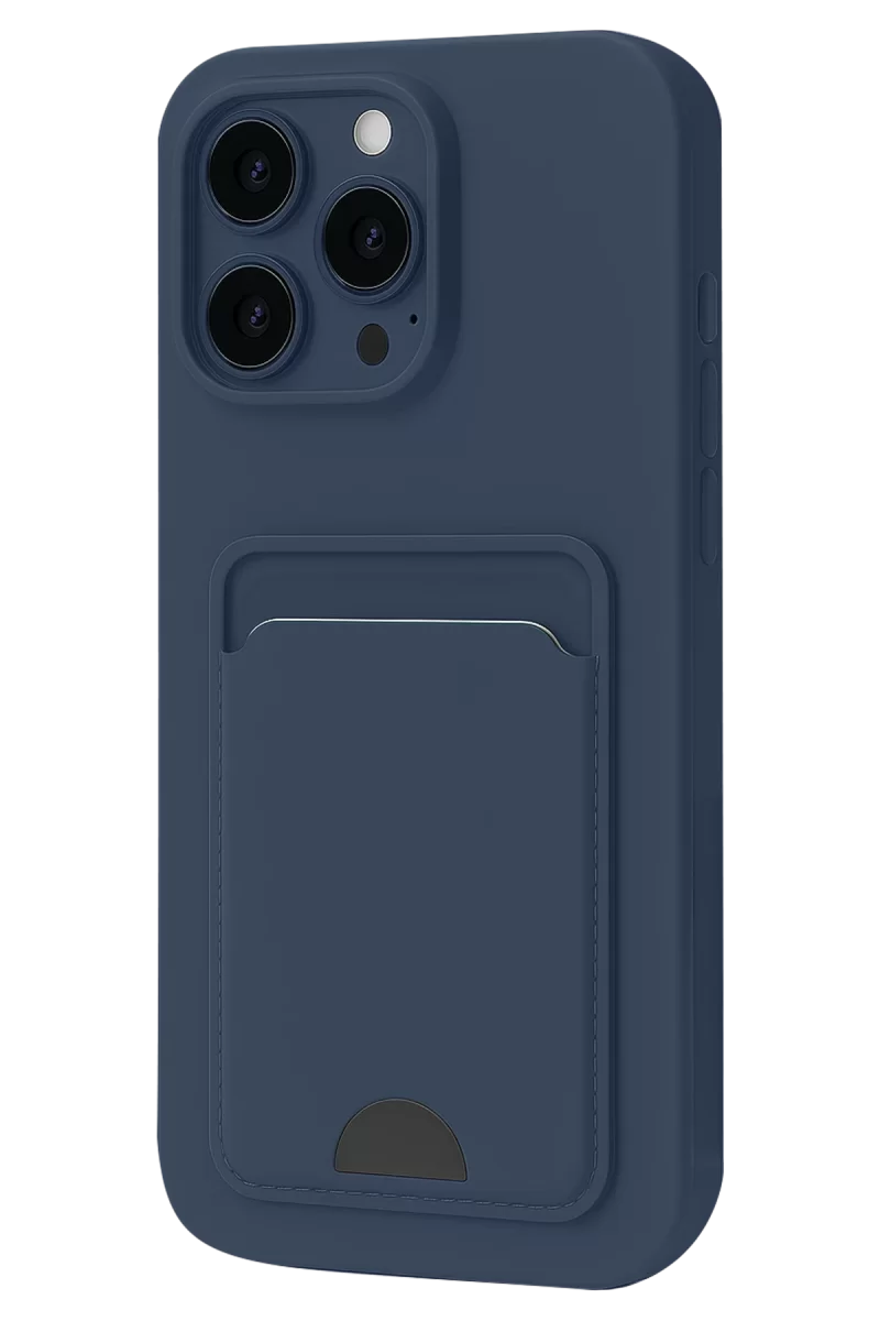 Newface Apple iPhone 16 Pro Max Kılıf Kelvin Kartvizitli Silikon - Lacivert