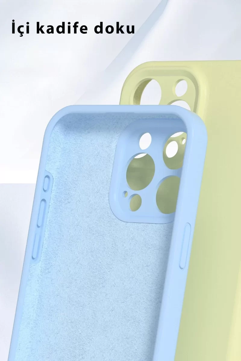 Newface Apple iPhone 16 Pro Kılıf Nano içi Kadife Silikon - Mavi