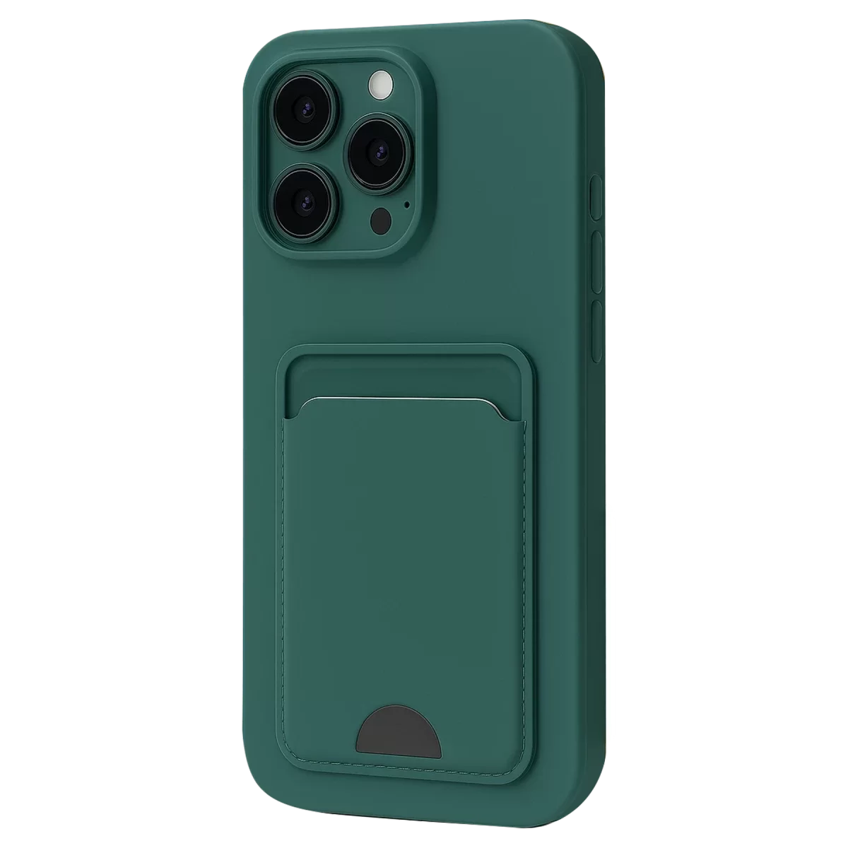 Newface Apple iPhone 16 Pro Max Kılıf Kelvin Kartvizitli Silikon - Koyu Yeşil