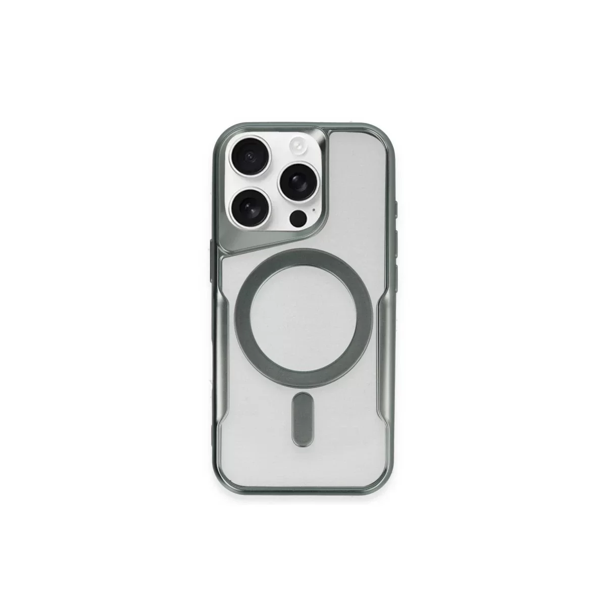 Newface Apple iPhone 14 Pro Kılıf Boyi Magsafe Silikon Kapak - Yeşil