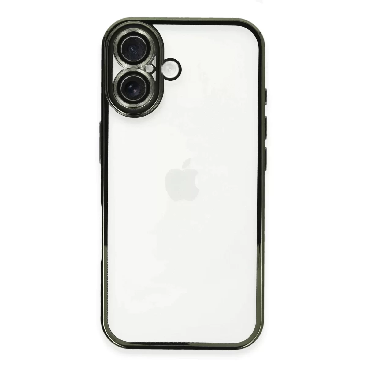 Newface Apple iPhone 16 Plus Kılıf Razer Lensli Silikon - Yeşil