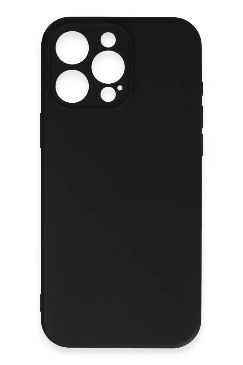 Newface Apple iPhone 16 Pro Max Kılıf Nano içi Kadife Silikon - Siyah