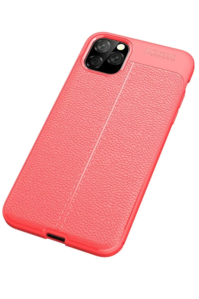 Newface Apple iPhone 11 Pro Max Kılıf Auto Focus Kapak - Kırmızı