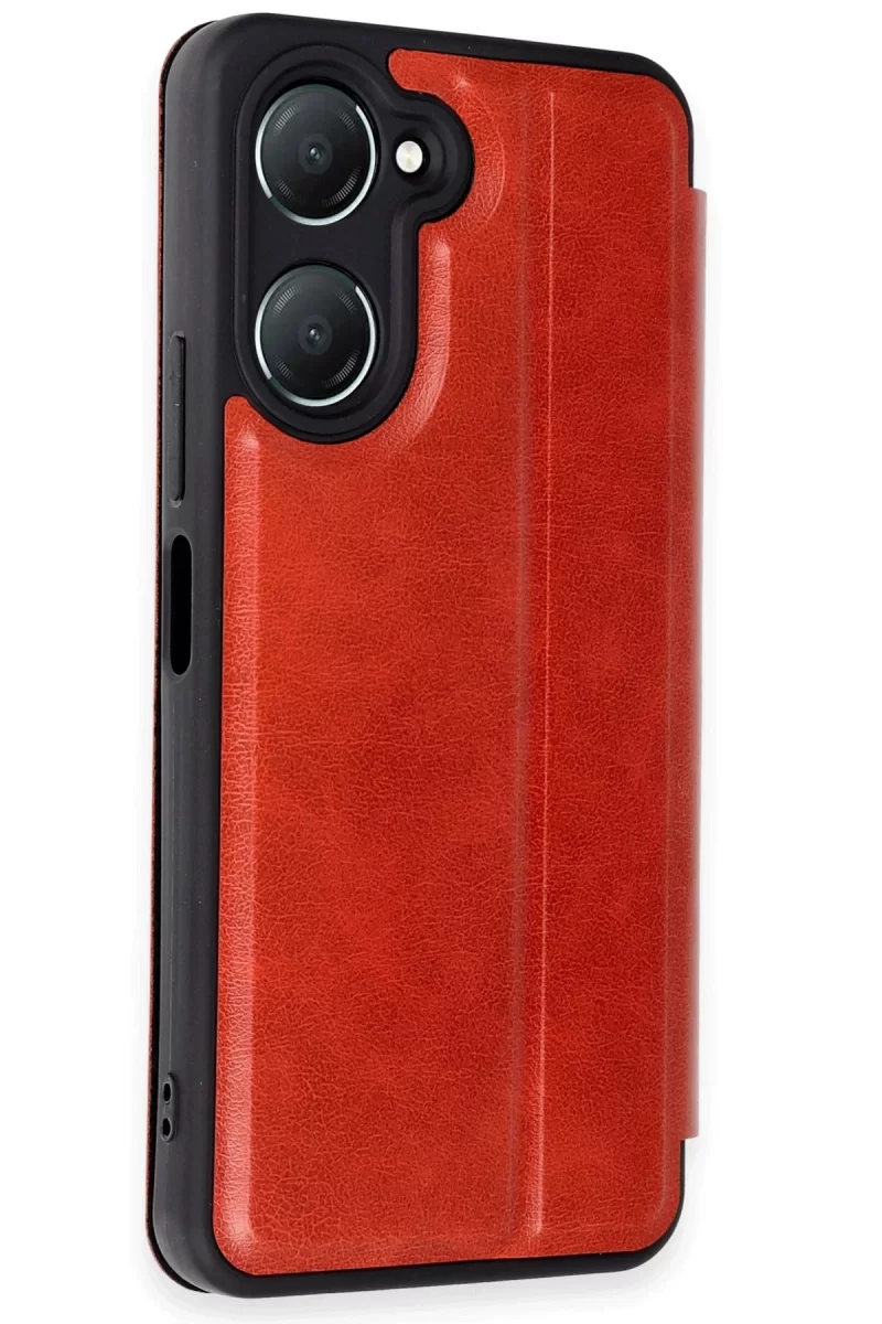 Newface Vivo Y18 Kılıf Flip Cover - Kırmızı