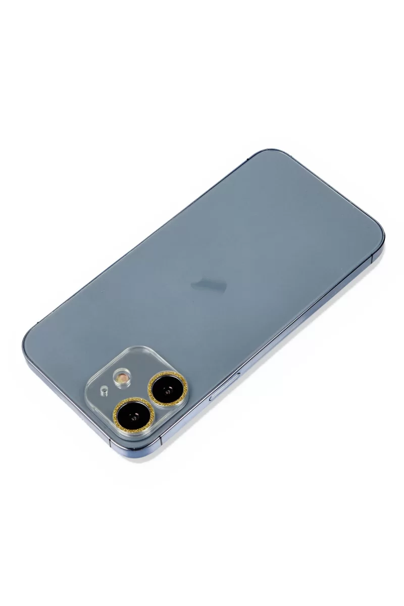 Newface Apple iPhone 12 Mini Shine Kamera Lens Koruma Cam - Gold