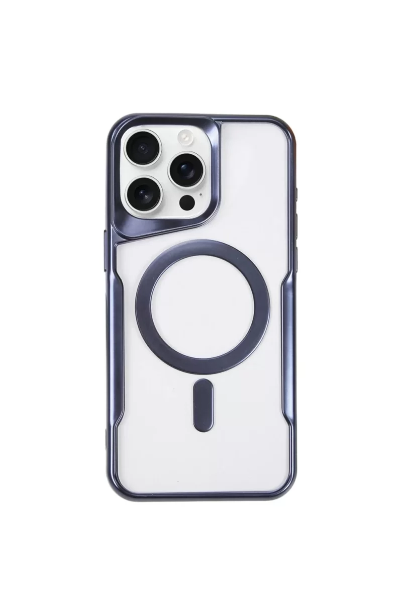 Newface Apple iPhone 14 Pro Max Kılıf Boyi Magsafe Silikon Kapak - Lacivert