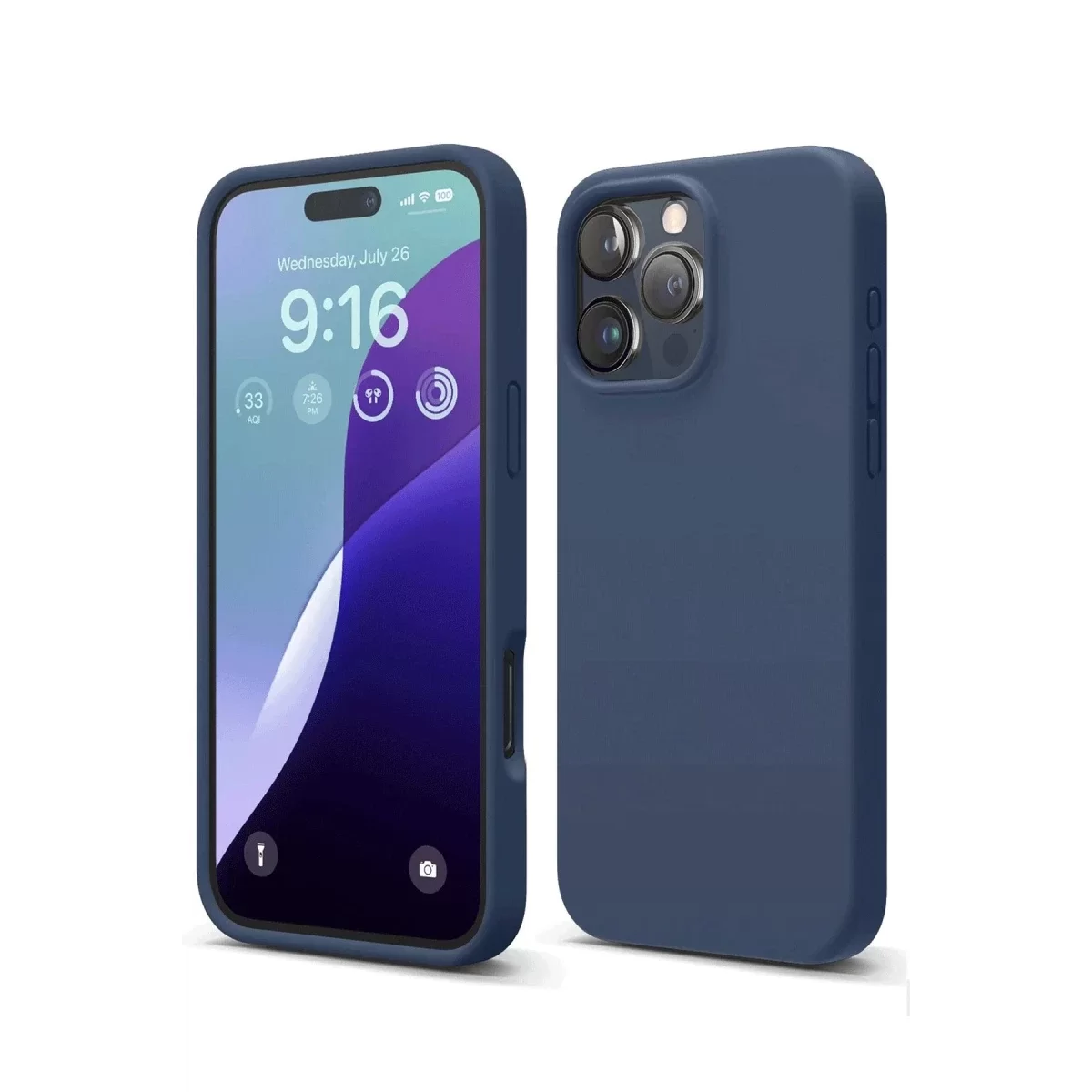 Newface Apple iPhone 16 Pro Max Kılıf Nano içi Kadife Silikon - Lacivert