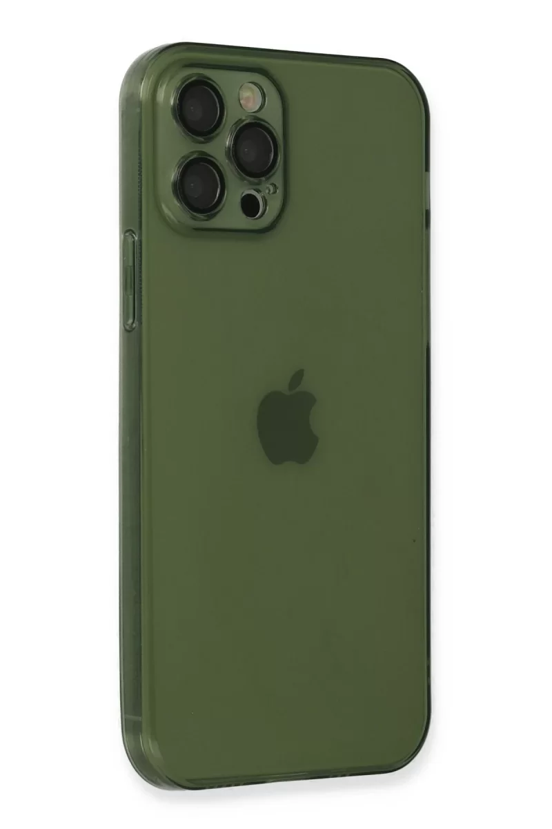 Newface Apple iPhone 12 Pro Max Kılıf Fly Lens Silikon - Yeşil