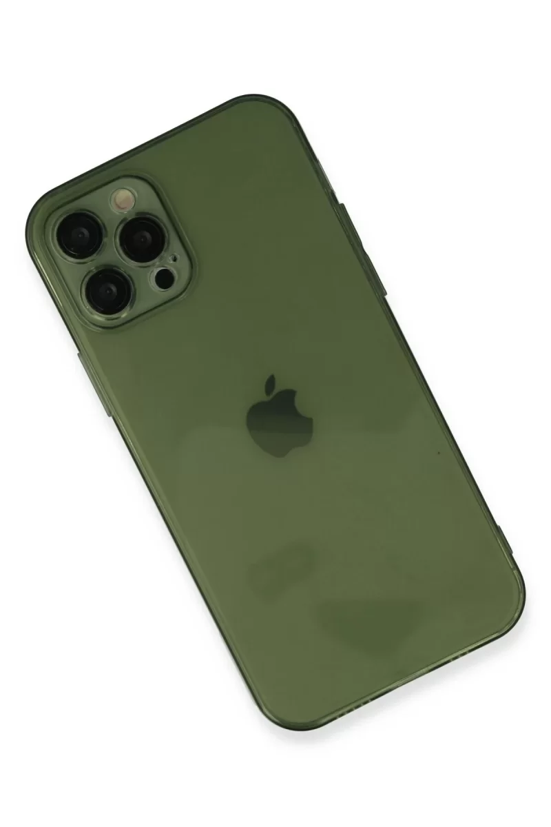 Newface Apple iPhone 12 Pro Max Kılıf Fly Lens Silikon - Yeşil