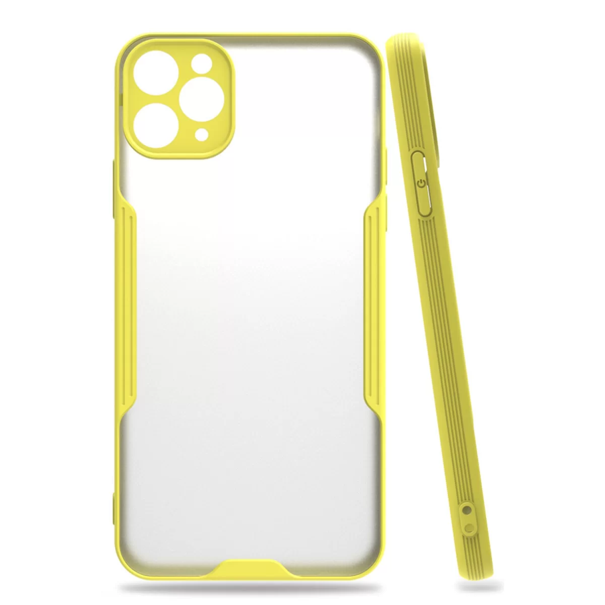 Newface Apple iPhone 11 Pro Kılıf Platin Silikon - Sarı