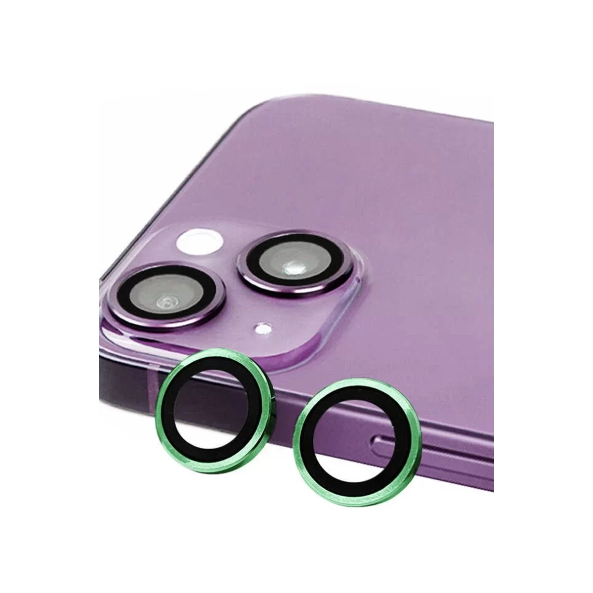 Newface Apple iPhone 13 Raze Metal Kamera Lens - Yeşil