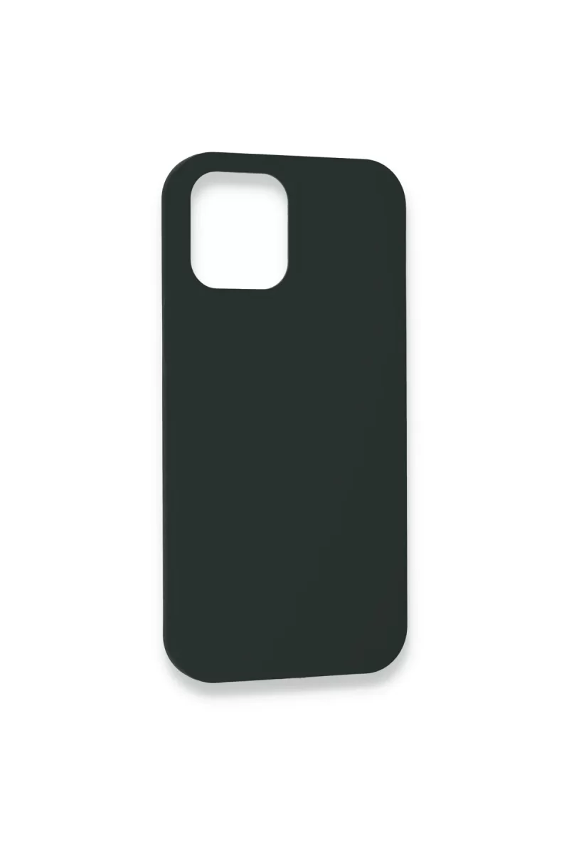 Newface Apple iPhone 12 Kılıf Lansman Legant Silikon - Koyu Yeşil