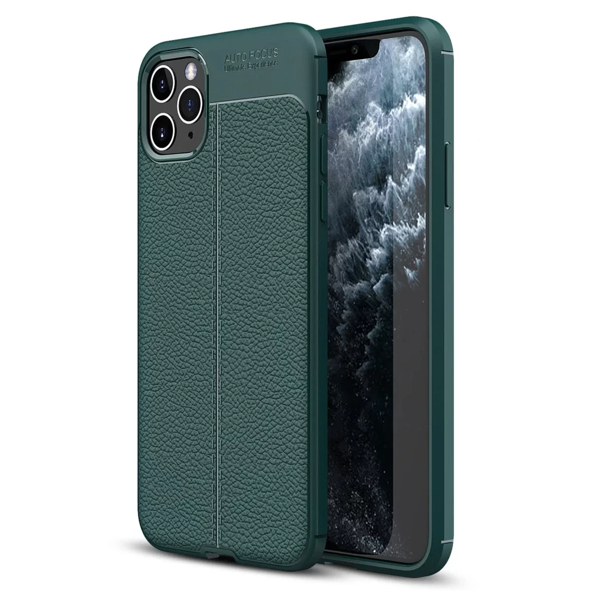 Newface Apple iPhone 11 Pro Max Kılıf Auto Focus Kapak - Yeşil