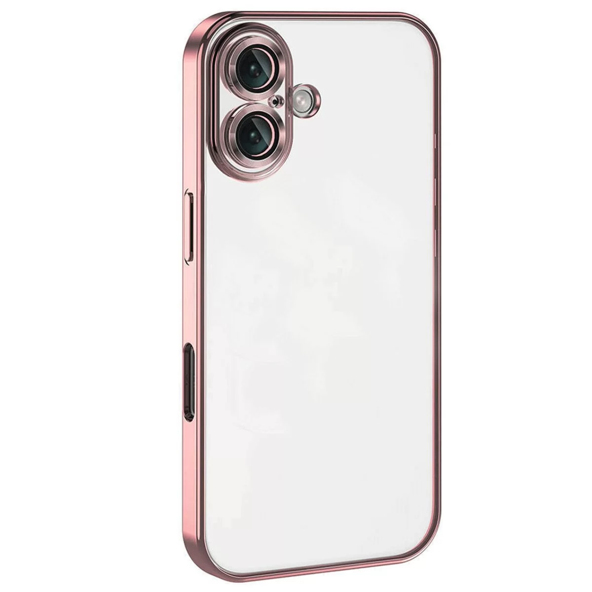 Newface Apple iPhone 16 Plus Kılıf Razer Lensli Silikon - Pembe