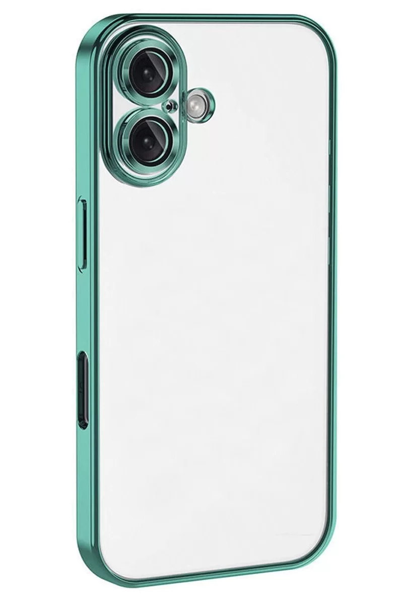 Newface Apple iPhone 16 Plus Kılıf Razer Lensli Silikon - Turkuaz