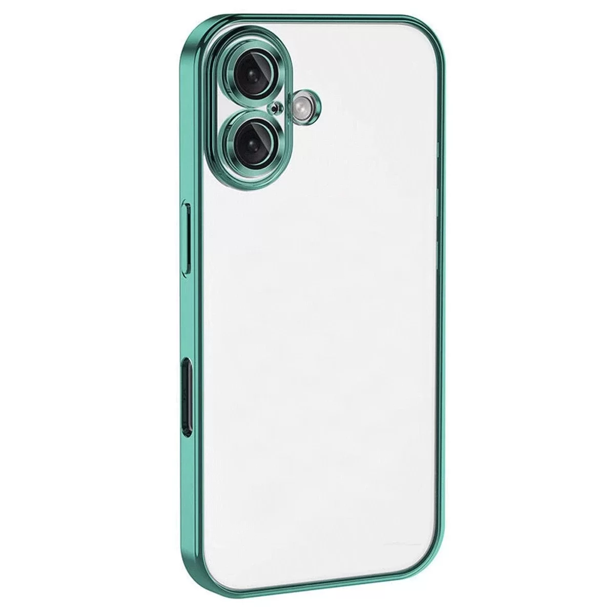 Newface Apple iPhone 16 Plus Kılıf Razer Lensli Silikon - Turkuaz
