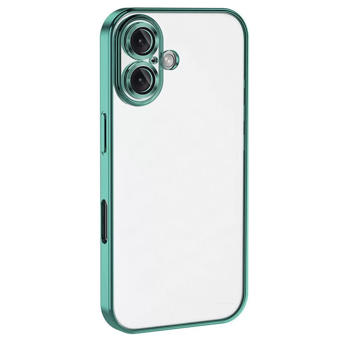 Newface Apple iPhone 16 Plus Kılıf Razer Lensli Silikon - Turkuaz