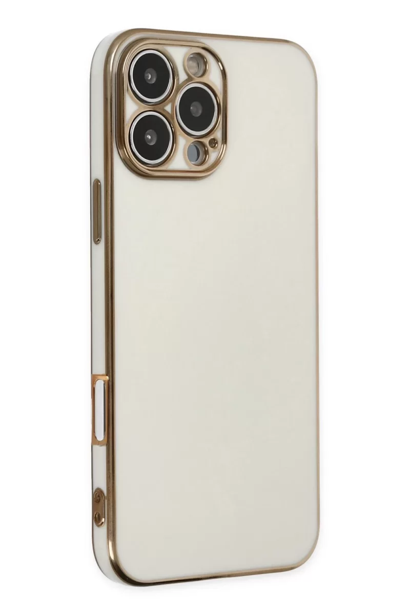 Newface Apple iPhone 16 Pro Kılıf Volet Silikon - Beyaz