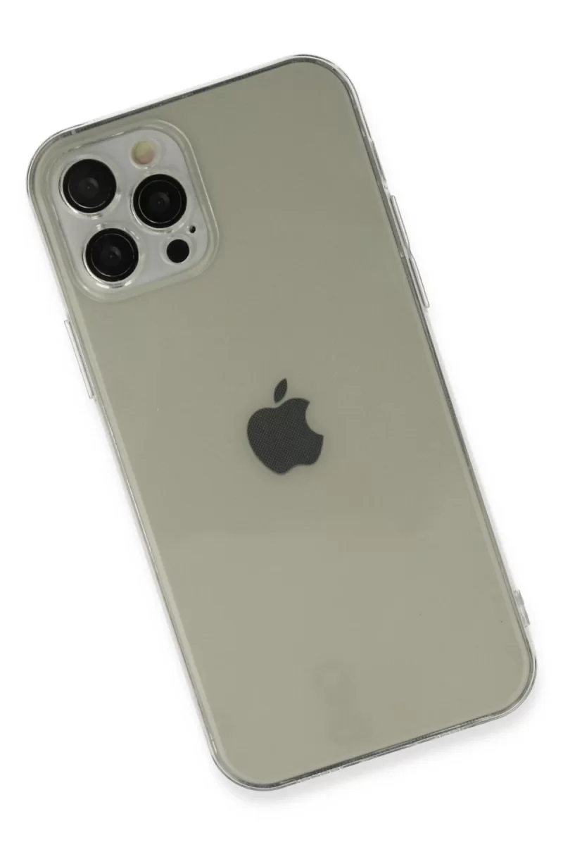 Newface Apple iPhone 12 Pro Max Kılıf Fly Lens Silikon - Şeffaf