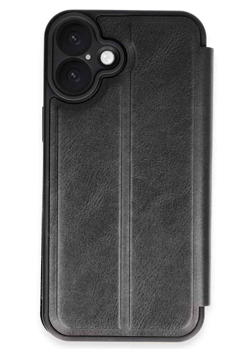 Newface Apple iPhone 16 Plus Kılıf Flip Cover - Siyah