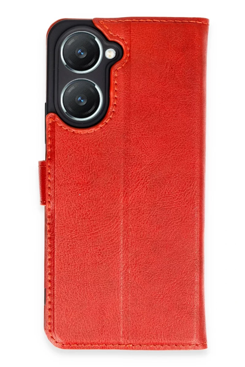 Newface Vivo Y18 Kılıf Trend S Plus Kapaklı Kılıf - Kırmızı