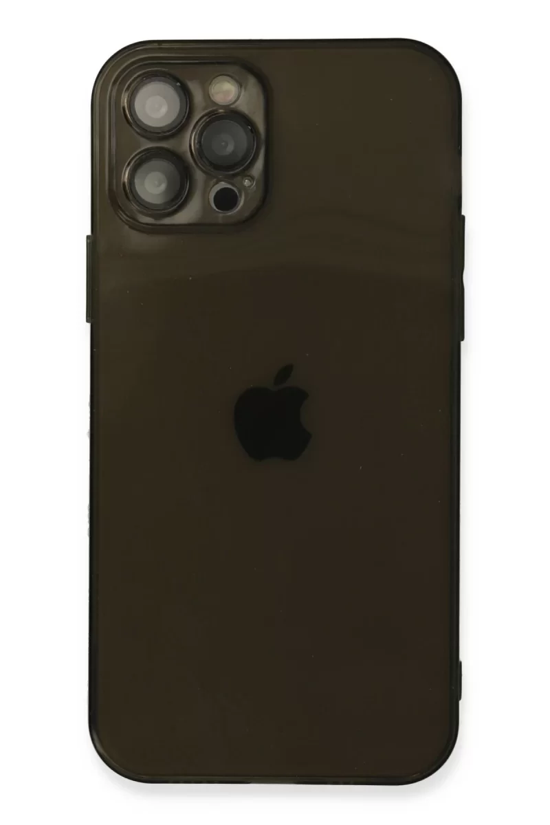 Newface Apple iPhone 12 Pro Max Kılıf Fly Lens Silikon - Siyah