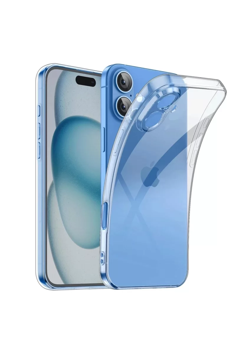Newface Apple iPhone 16 Kılıf Lüx Şeffaf Silikon